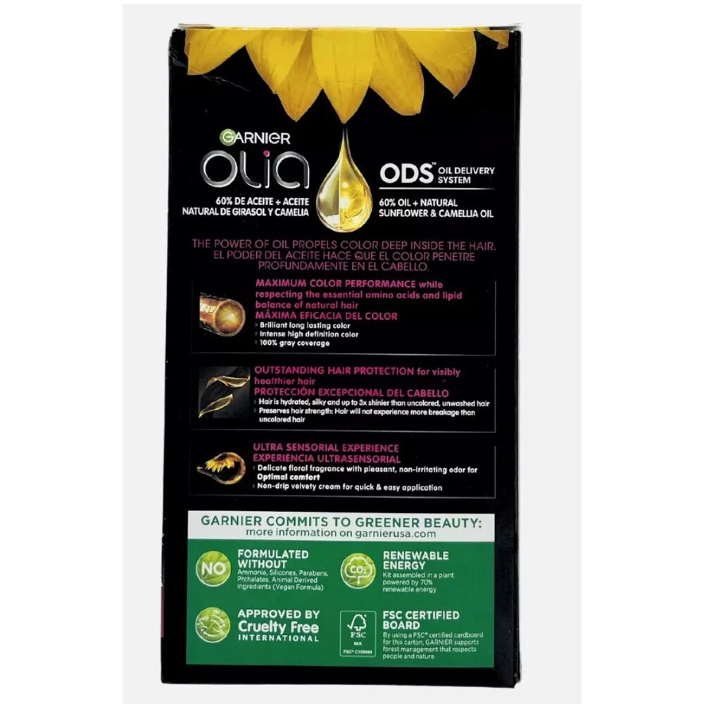 Garnier Olia 10.11 Lightest Silver Blonde Permanent Hair Color No Ammonia *** - Picture 3 of 5